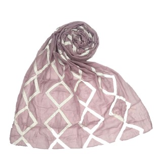 Designer zic zac grid Hijab- Pink